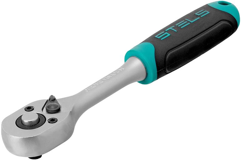 Набор головок STELS 14125 набор торцевых головок 1/4'' головки 4 - 13мм с трещот. ключом crv 11пр. фото 2