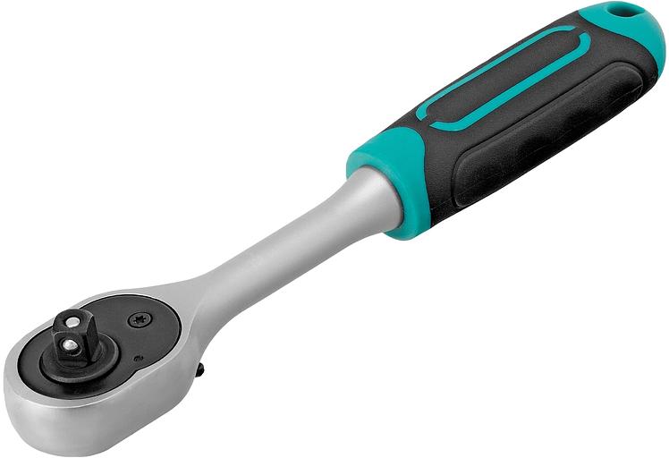 Набор головок STELS 14125 набор торцевых головок 1/4'' головки 4 - 13мм с трещот. ключом crv 11пр. фото 3