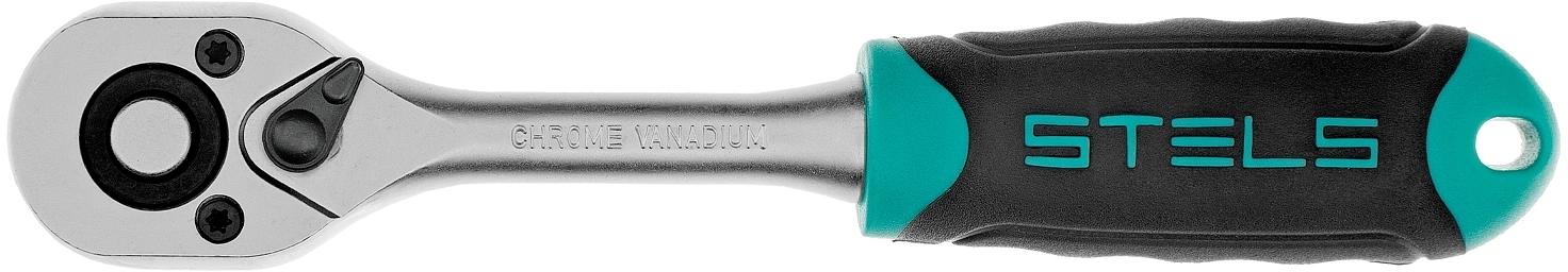 Набор головок STELS 14125 набор торцевых головок 1/4'' головки 4 - 13мм с трещот. ключом crv 11пр. фото 4