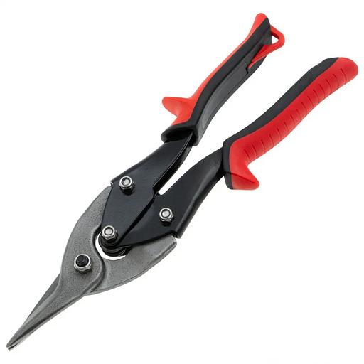 Ножницы по металлу MATRIX 78330 250мм пряморежущие обрезиненные рукоятки фото 2