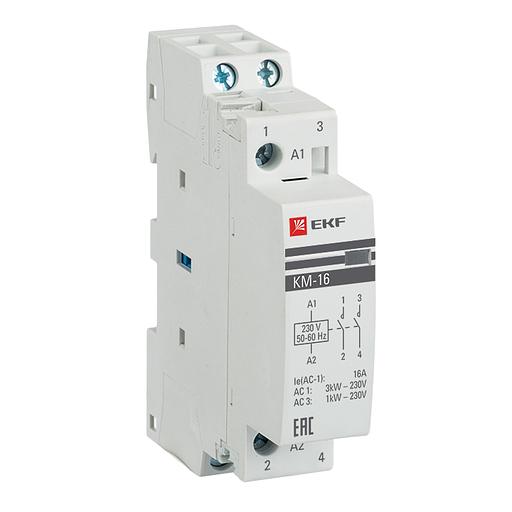Контактор модульный EKF km-1-16-20 КМ 16А 2NO (1 мод.) PROxima фото 1