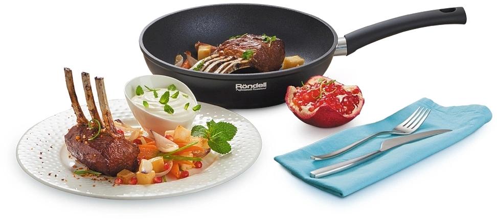 Сковорода Rondell Mustang RDA-599, 28см, без крышки, черный фото 6