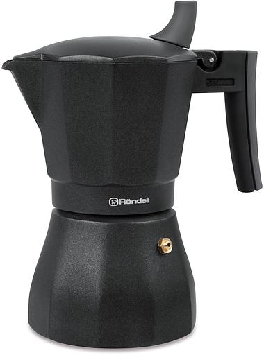 Кофеварка гейзерная Rondell Kafferro RDA-994, 0.45л, алюминий, черный фото 3