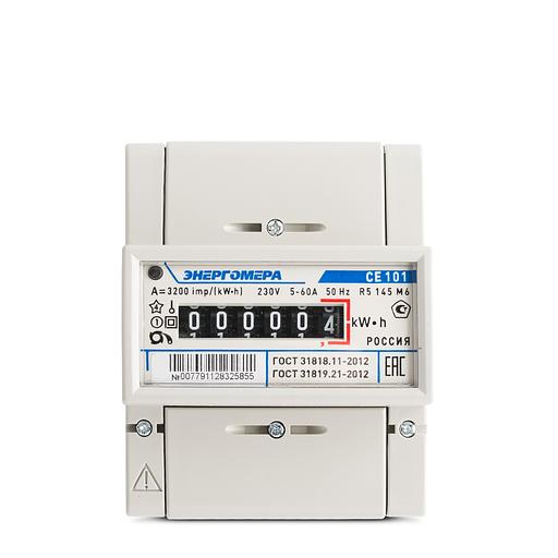 Счетчик СЕ 101 R5 145 1ф 5-60А 1 класс точн. ЭР Энергомера 101001003009471 фото 1