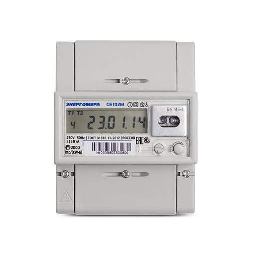 Счетчик СЕ 102М R5 145 А 1ф 5-60А 1 класс точн.; многотариф. EIA485 ЖКИ Моск. вр. Энергомера 101002003010748 фото 1