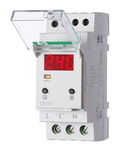 Реле напряжения CP-721 (50-450В 30А 2 модуля IP20 монтаж на DIN-рейке)(аналог УЗМ) F&F EA04.009.003 фото 1