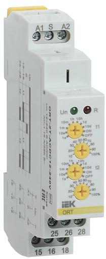 Реле времени ORT 2 конт. 2 уст. 12-240В AC/DC ИЭК ORT-2T-ACDC12-240V фото 1