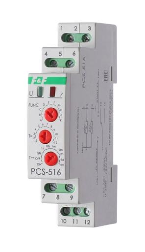 Реле времени PCS-516 (многофункц. (вход: START/RESET) 230В 8А 1перекл. IP20 монтаж на DIN-рейке)(аналог РВО-1М) F&F EA02.001.013 фото 1