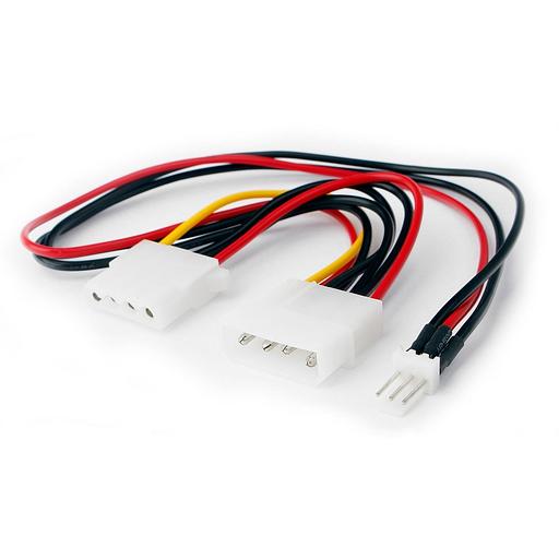 Кабель питания Cablexpert CC-PSU-5, для вентилятора 12V, molex -> molex + 2pin, 15см фото 1