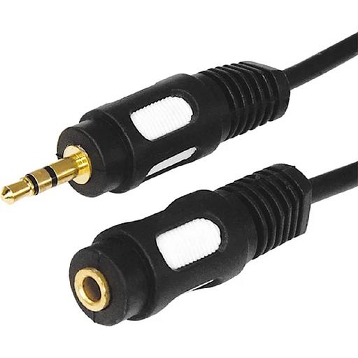 Шнур Стерео 3,5 мм гнездо - Стерео 3,5 мм штекер, длина 3 мeтра (GOLD) REXANT фото 1