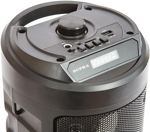 Акустическая система SUPRA SMB-350 (Воспроизведение музыкальных файлов в формате MP3/WAV. Bluetooth. Поддержка A2DP. FM тюнер. Функция караоке. 1 вход для подключения микрофона. USB разъем. Двухканальный линейный вход. Максимальная мощность: 250 Вт. RMS фото 2