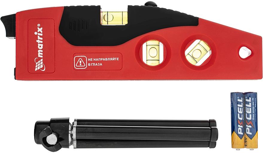 Уровень лазерный, 180 мм, 220 мм штатив, 4 глазка// MATRIX 35022 фото 9