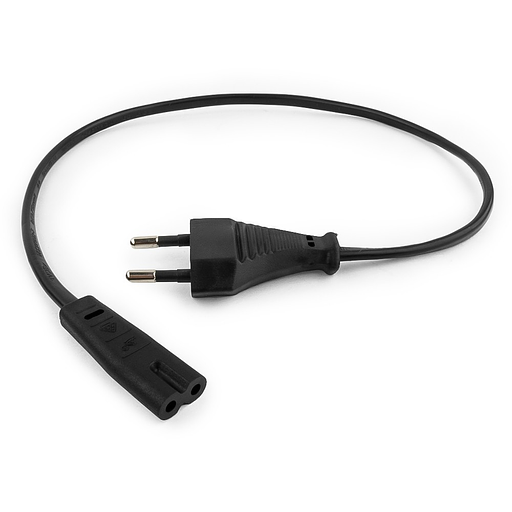 Кабель питания Cablexpert аудио/видео 0,5м, CEE 7/16 - C7, VDE, 2-pin, 2х0,75, черный, пакет (PC-184-VDE-0.5M) фото 2