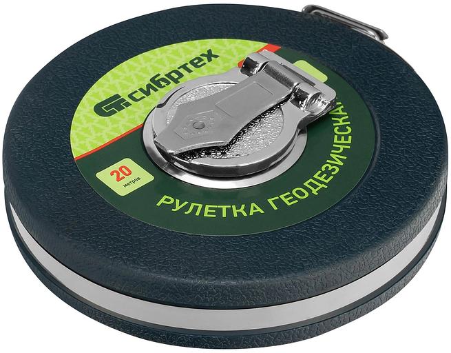 Рулетка геодезическая СИБРТЕХ 20 м х 13 мм, закрытый корпус, фиберглассовая лента// СИБРТЕХ 31261 фото 4