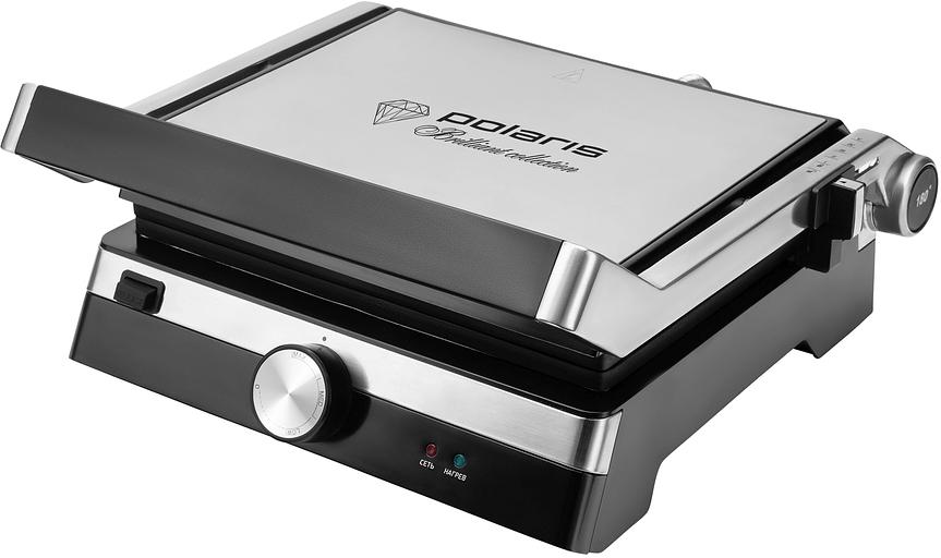 Гриль-пресс Polaris PGP 1902 электрич., серебристый фото 1