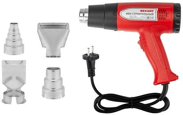 Фен строительный REXANT, 230 В/1500 Вт "STANDARD" с терморегулятором и дисплеем фото 9