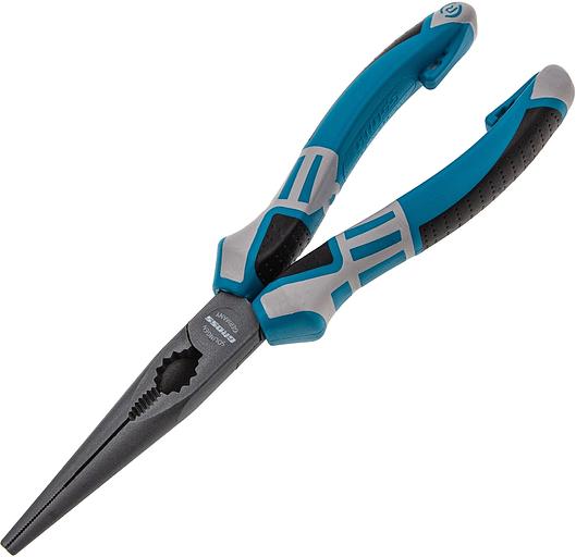 Длинногубцы прямые GROSS 205 мм, трехкомпонентные рукоятки 17171 фото 1