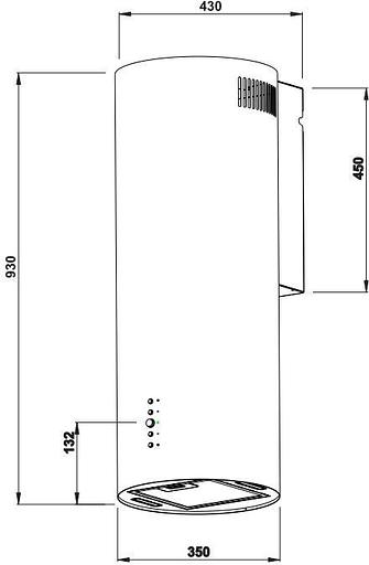 Вытяжка каминная Weissgauff Gracia BL черный управление: кнопочное (1 мотор) фото 6