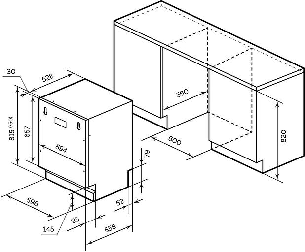 Посудомоечная машина LEX PM 6062 B 1930Вт полноразмерная, встраиваемая фото 3