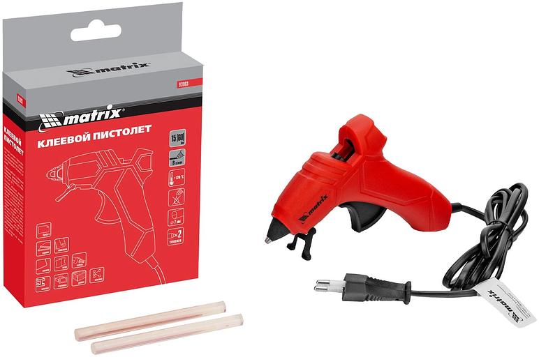 Клеевой пистолет, 7 мм, 15 (60) Вт, 8 г/мин// Matrix фото 6