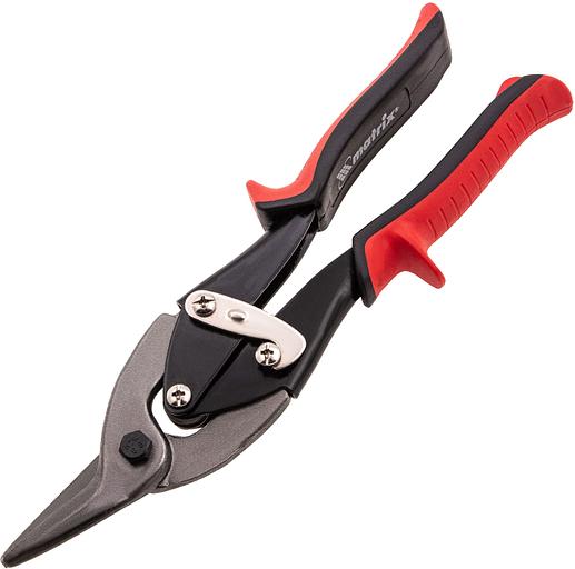 Ножницы по металлу, 250 мм, левые, обрезиненные рукоятки// Matrix фото 2