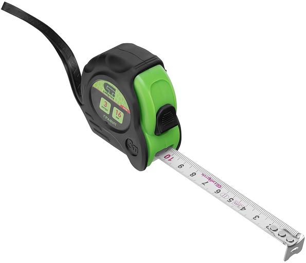 Рулетка Графит, обрезиненный корпус, амортизатор, 3 м х 16 мм// Сибртех фото 3