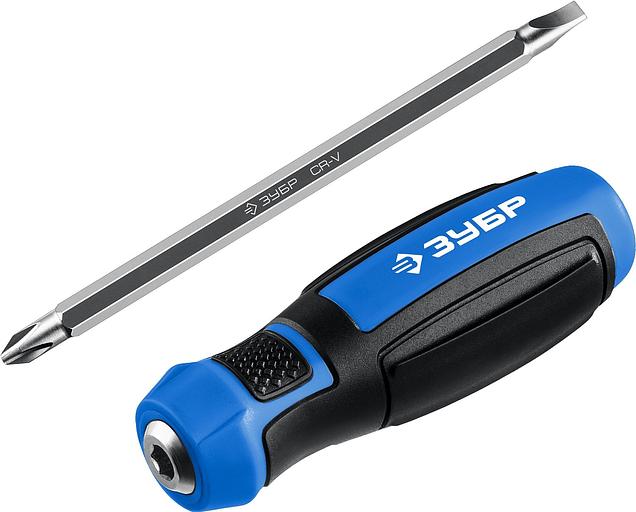 Переставная отвертка ЗУБР ПРОФЕССИОНАЛ-П2 SL6 / PH2 фото 1