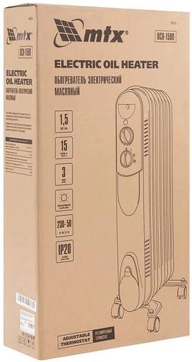 Масляный обогреватель MTX OCH-1500, 230 В, 1500 Вт // MTX фото 9