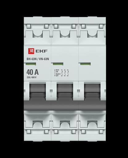 Выключатель нагрузки 3п 40А ВН-63N PROxima EKF S63340 фото 2