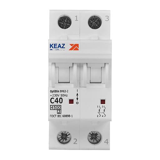 Выключатель автоматический модульный OptiDin BM63-2C40-4.5-УХЛ3 КЭАЗ 326807 фото 2