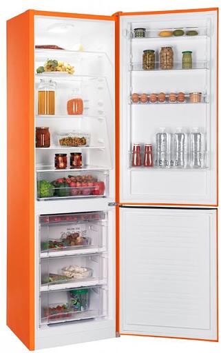 Холодильник Nordfrost NRB 164NF OR оранжевый двухкамерный 238/105 л морозилка снизу фото 1