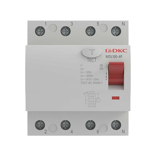 Выключатель дифференциального тока 4п 80A 100мА MDL100-4P3-80-AC АС фото 2