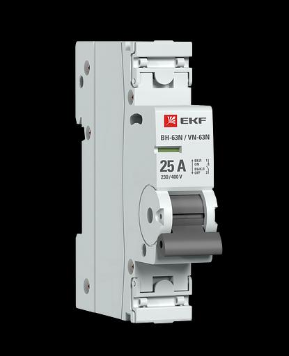 Выключатель нагрузки 1P 25А ВН-63N EKF PROxima фото 1