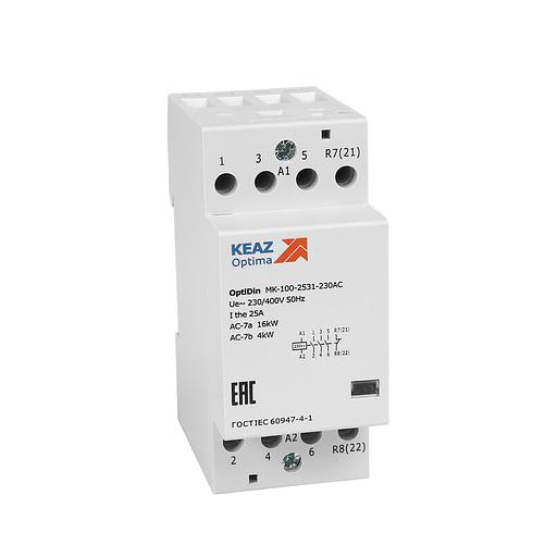 Контактор 230В AC 2НО 2НЗ 25А OptiDin MK-100-2522-230AC фото 1