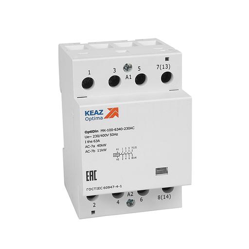 Контактор 230В AC 4НО 63А OptiDin MK-100-6340-230AC фото 1