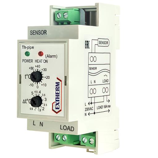 Термостат Th-pipe с датчиком для управления системой электрообогрева на трубопроводах/резервуарах с настраиваемым гистерезисом фото 2