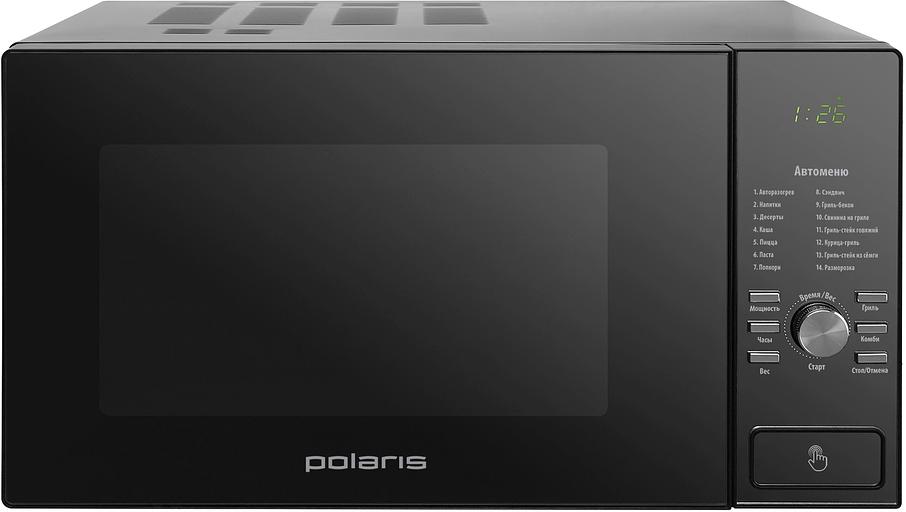 Микроволновая печь Polaris PMO 2303DG черный 23л 900Вт кнопки, поворотный механизм фото 1