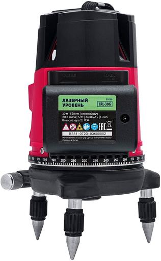 Лазерный уровень CRL-30G, 30 м, зеленый луч, акк. Li 2400 mah, резьба 5/8"// MTX фото 8