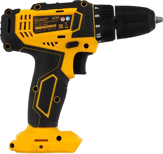 Дрель-шуруповерт аккумуляторная CDL-18-0, Li-Ion, 18 В // Denzel фото 9