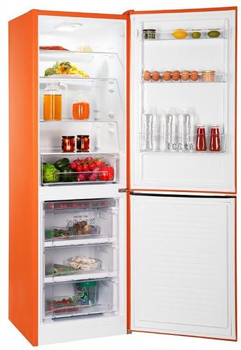 Холодильник Nordfrost NRB 162NF OR оранжевый двухкамерный 205/105 л морозилка снизу фото 1