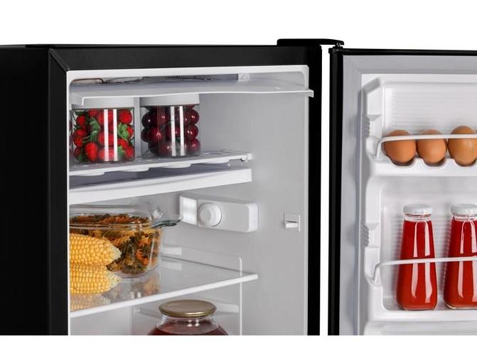 Холодильник Nordfrost NR 404 B черный однокамерный 139/11 л морозилка сверху фото 4