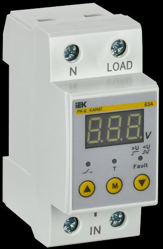 Реле напряжения РН-д 1-ф. 36мм 63А IEK фото 1