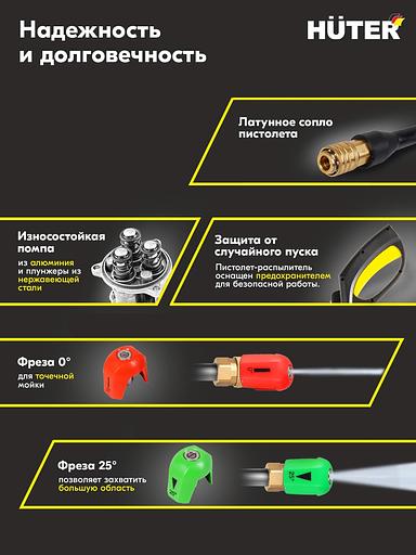 Минимойка Huter М M1650-HP 1650Вт (900/70/8/51) фото 5