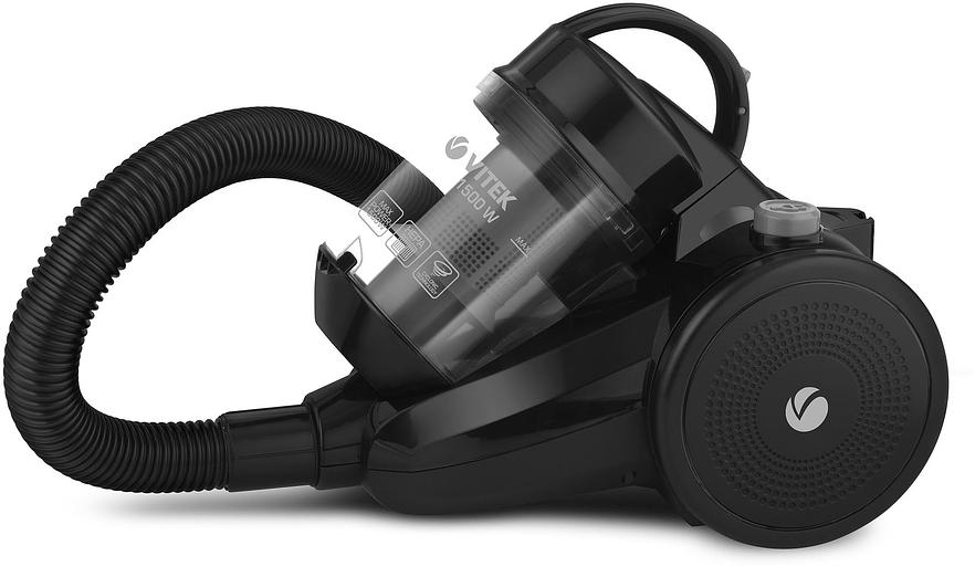 Пылесос Vitek Midnight VT-1839 (MC) черный, 200/1200 Вт, уборка сухая, пылесборник контейнер 1.5 л фото 1