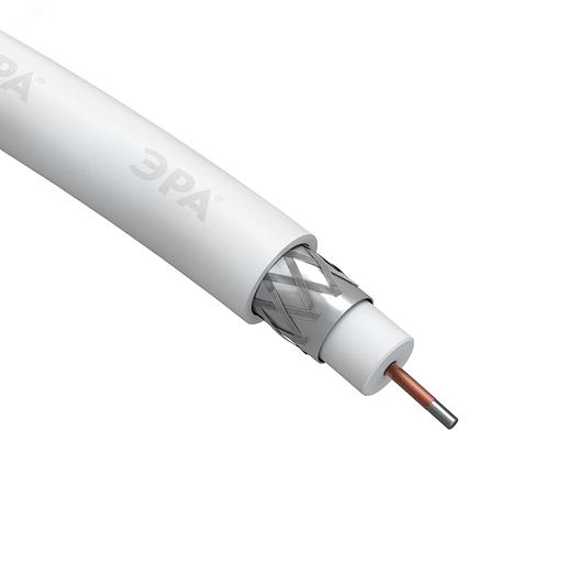 Кабель коаксиальный RG-6U CCS/оплетка Al 48проц. PVC Simple 75Ом бел. (м) Эра Б0044596 фото 2