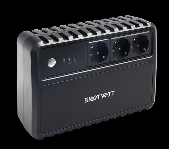 Источник бесперебойного питания SMARTWATT линейно-интерактивный, 400/240 ВА/Вт, напольный, LED индикация, Shuko socket CEE7/4 - 3 шт. фото 2