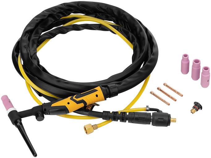 Горелка сварочная TIG WP17V, прямое подключение к баллону, 4 метра// Denzel фото 1