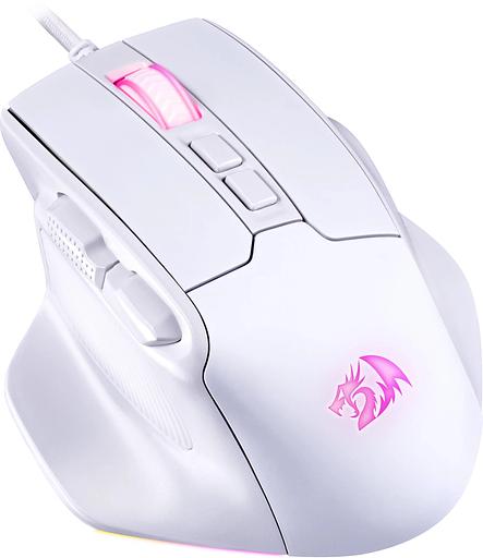 Мышь проводная REDRAGON Bullseye белый, 12400 dpi, USB, кнопки - 8 фото 3