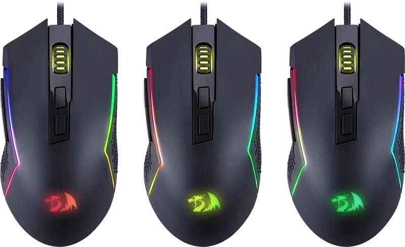 Мышь проводная Redragon Trident Lite черный, 8000 dpi, USB, кнопки - 7 фото 3