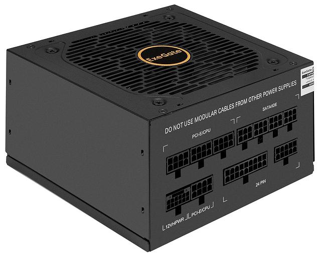 Блок питания 650W ExeGate 80 PLUS® GOLD 650VSP FС (ATX3.0, APFC, КПД 90% (80 PLUS GOLD), 120mm fan, 24pin, 2x(4+4)pin, PCIE5.0/12VHPWR, 2xPCI-E, 6xSATA, 3xIDE, 1xFDD, Full Cable Management, black, Color box) фото 2